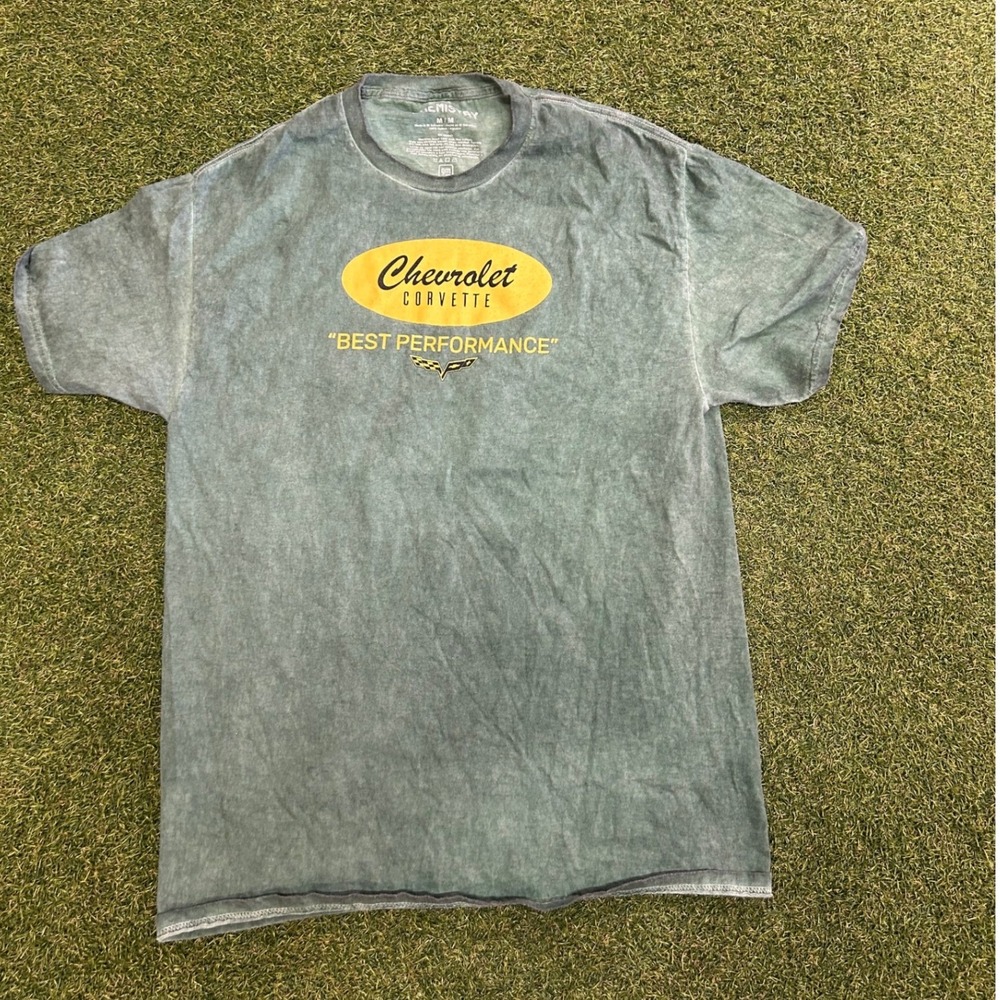 Chemistry Chevrolet Corvette Best Performance Mineral Wash Green T-Shirt Medium